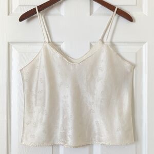 Ralph Montenero for Blanche 80's Vintage Union Made Dainty Tank Top Cream Large
